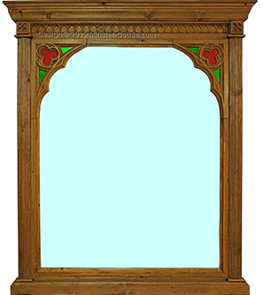 Minster Gothic Classic Overmantle Mirror
