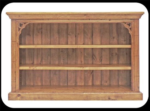 Minster Gothic Rustic "Jamieson" Lowboy Bookcase