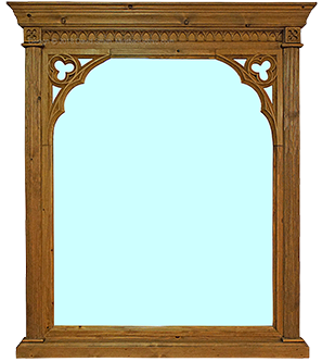 Minster Gothic Classic Overmantle Mirror