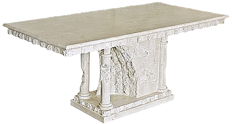 Stone-Effect 6-Seater Dining Table