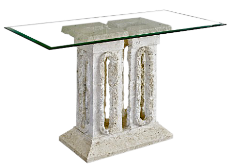 Stone-Effect Console Table