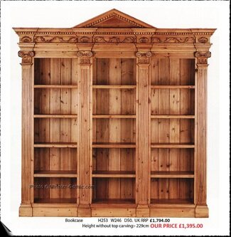 KeenPine Classics Large Classical Style Bookcase #1512