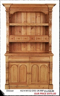 KeenPine Classics Mediterranean Style 4ft Dresser #189